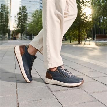 Rieker Men Hans Casual Laced Shoe - Blue